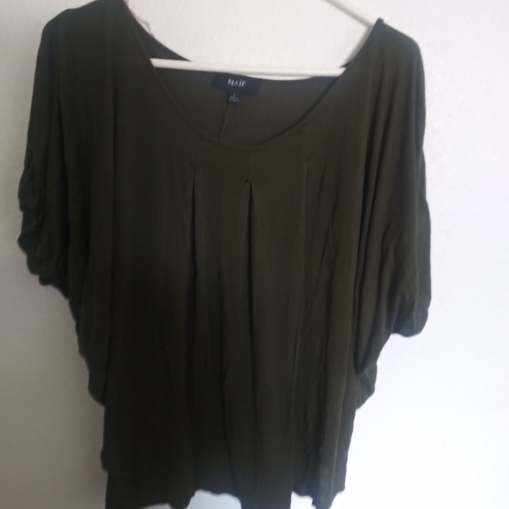 Navy green blouse